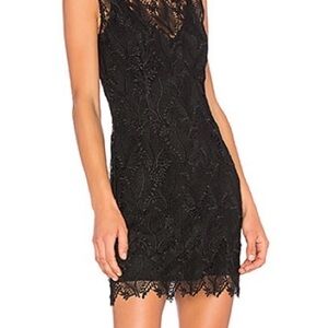 Diane Von Furstenberg Black Lace Mini Dress